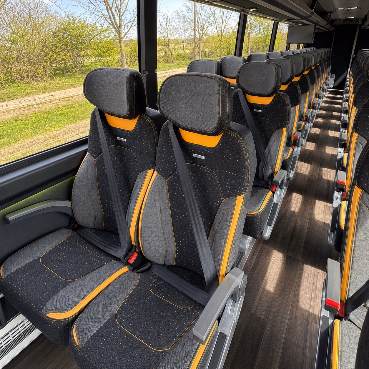 detroit religious group transportation onboard seating